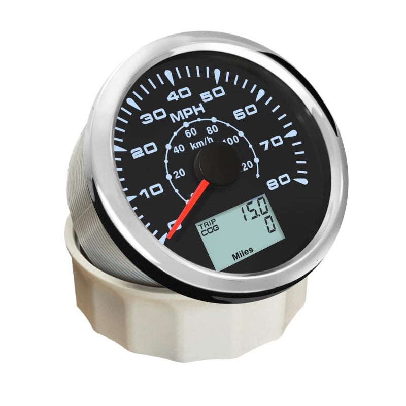 ELING Marine Auto MPH GPS Speedometer Odometer 80MPH Speed Gauge with ODO COG Trip 85mm for Car Boat Motorcycle 12 24 Volts - Image 2